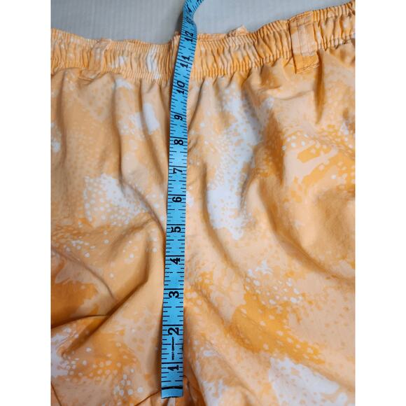 Columbia PFG Women's Drawstring Shorts Orange White Tie-dye Zip Pocket Large - Picture 10 of 11